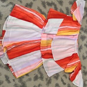 Buddy Love Red and Pink Striped Top